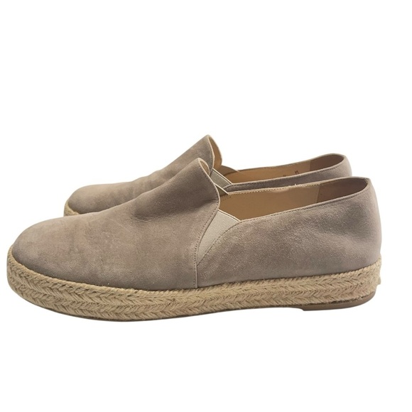 Stuart Weitzman Nugal Napa Espadrille Slip on Sneaker Size 9M Tan Suede - Picture 2 of 10